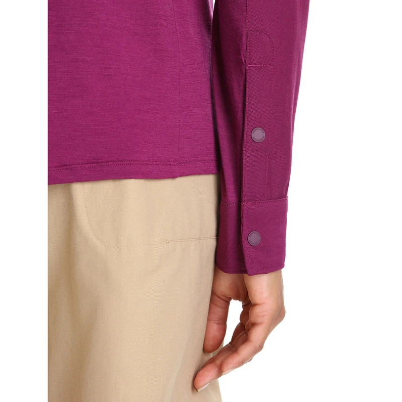 Icebreaker Dames Hike Blouse 3 Icebreaker Dames Hike Blouse - Afbeelding 3