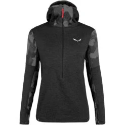 SALEWA Dames Boe Alpine Merino Half Zip Hoodie