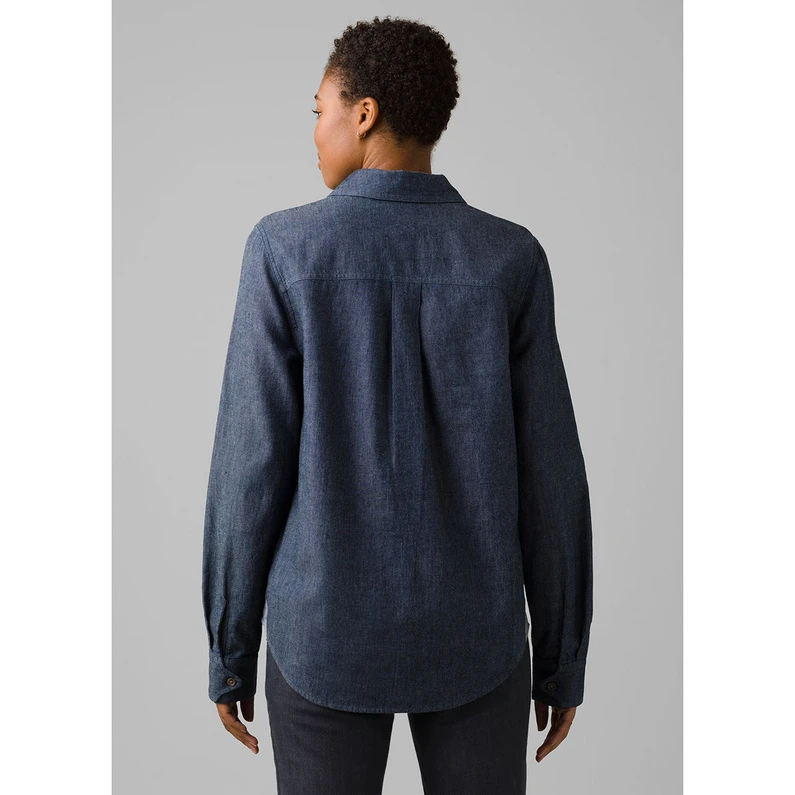 Prana Dames Earthshine Chambray Blouse 2 Prana Dames Earthshine Chambray Blouse - Afbeelding 2